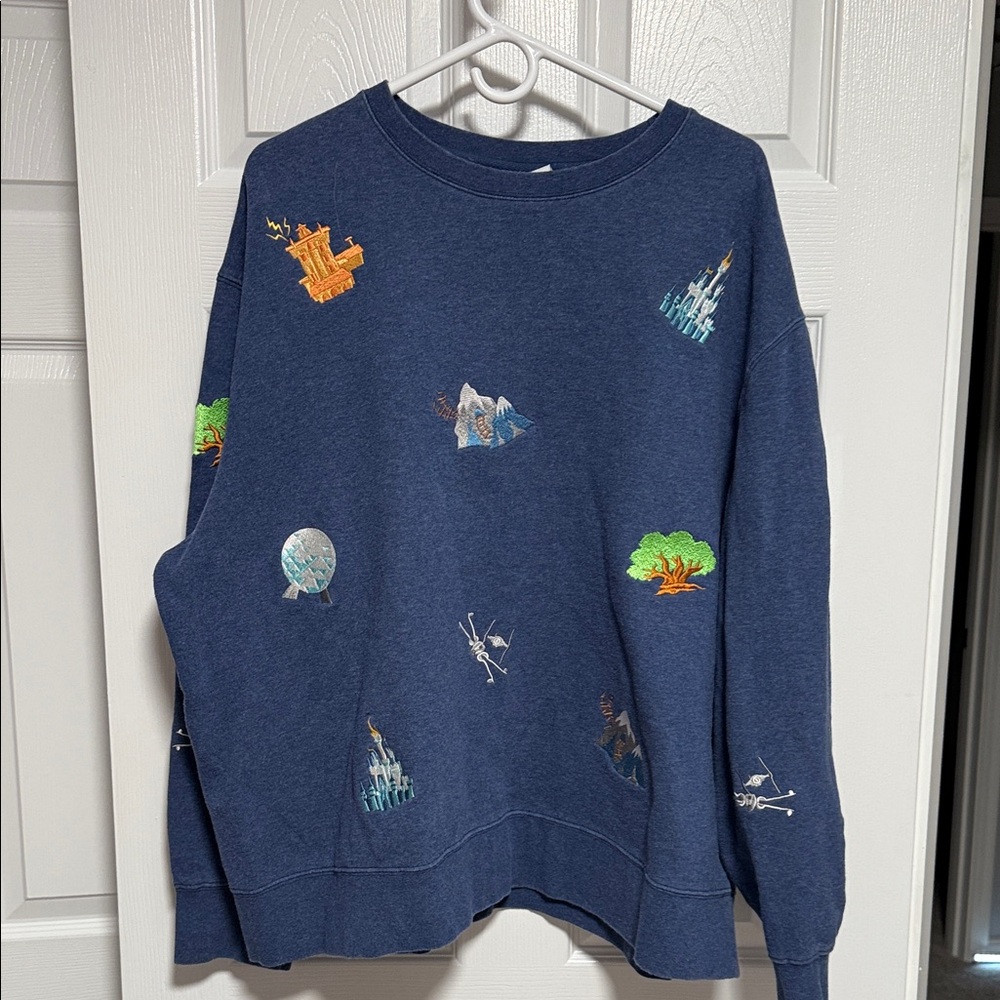 Disney- Disney Theme Parks Embroidered sweater